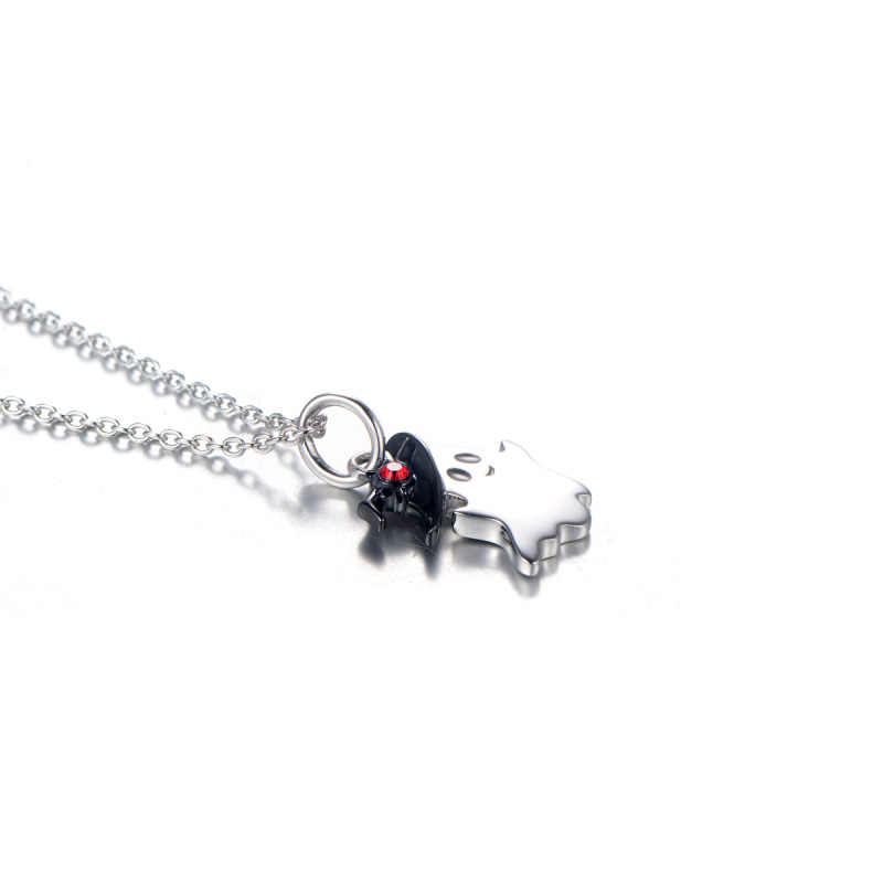 A cute smile ghost pendant necklace