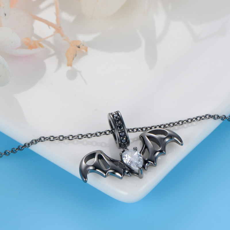 Bat in the dark pendant necklace