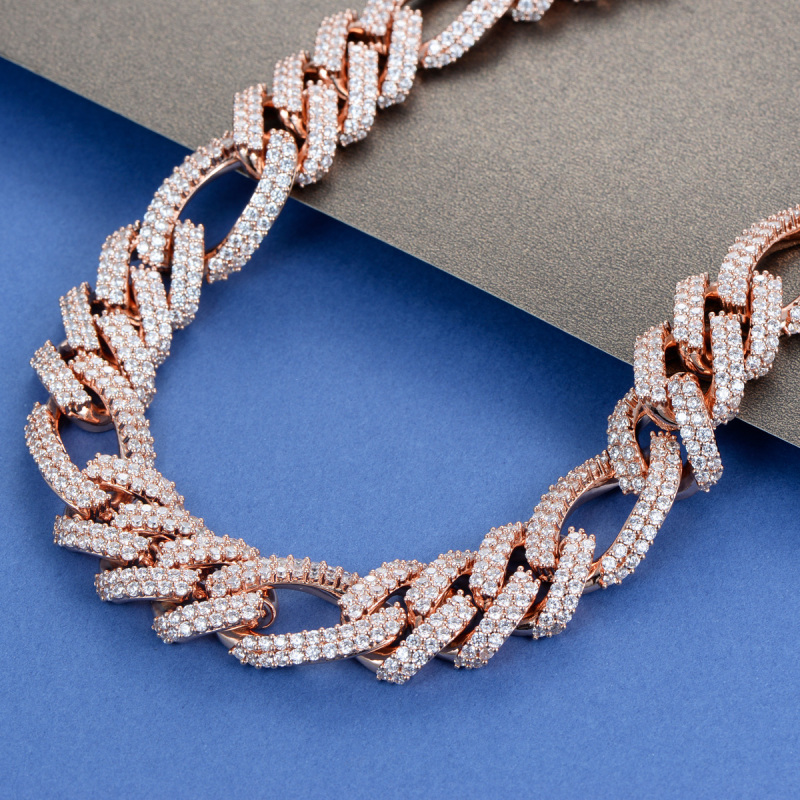 Rose Gold Cuban Link Chain 14mm