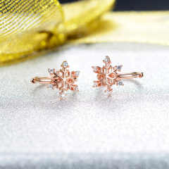 Christmas Ice crystal snowflake earrings