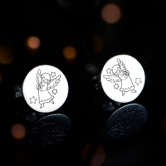 Christmas little angel studs earrings