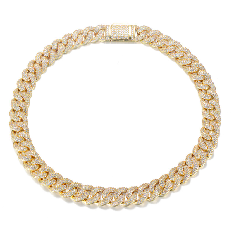 18K Gold Cuban Chain Necklace 14mm