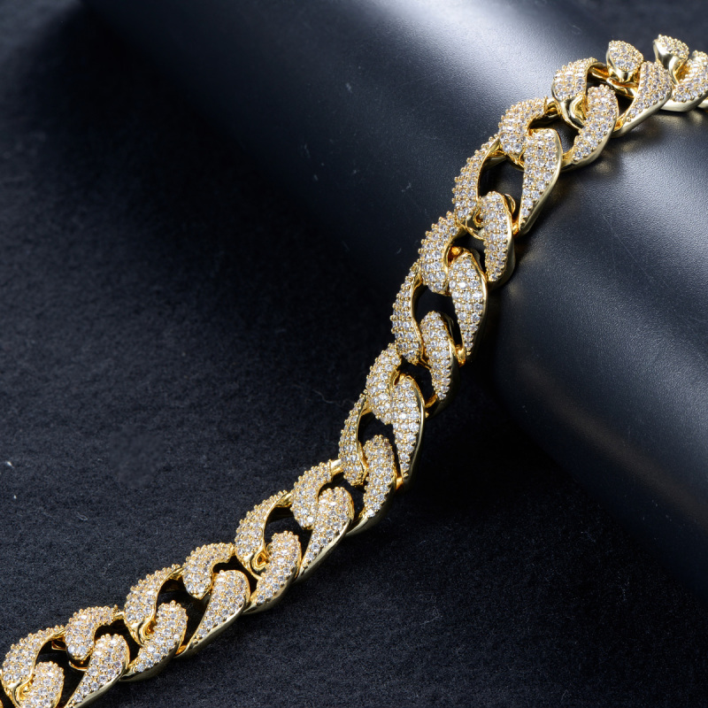 18K Gold Plated Cuban Link Chain 14mm