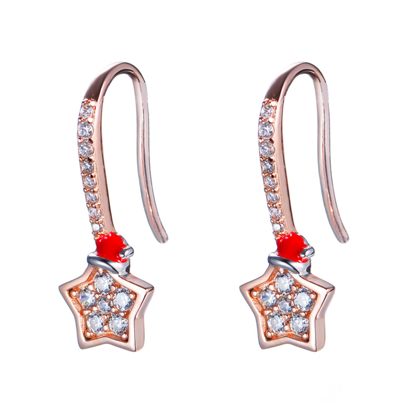 Christmas Star Long Studs Earrings