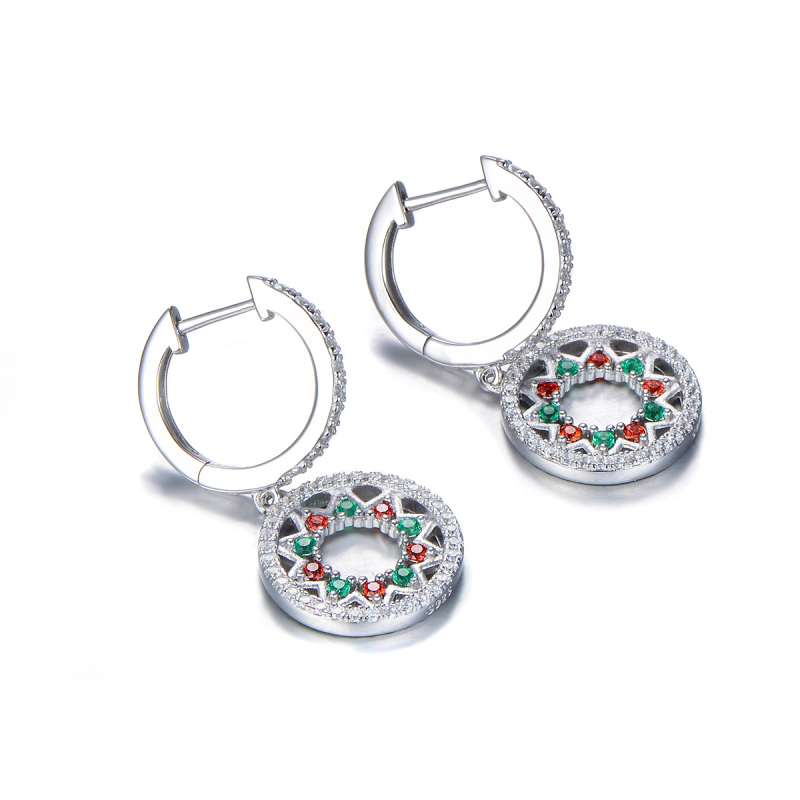 Christmas amusement park ferris wheel earrings