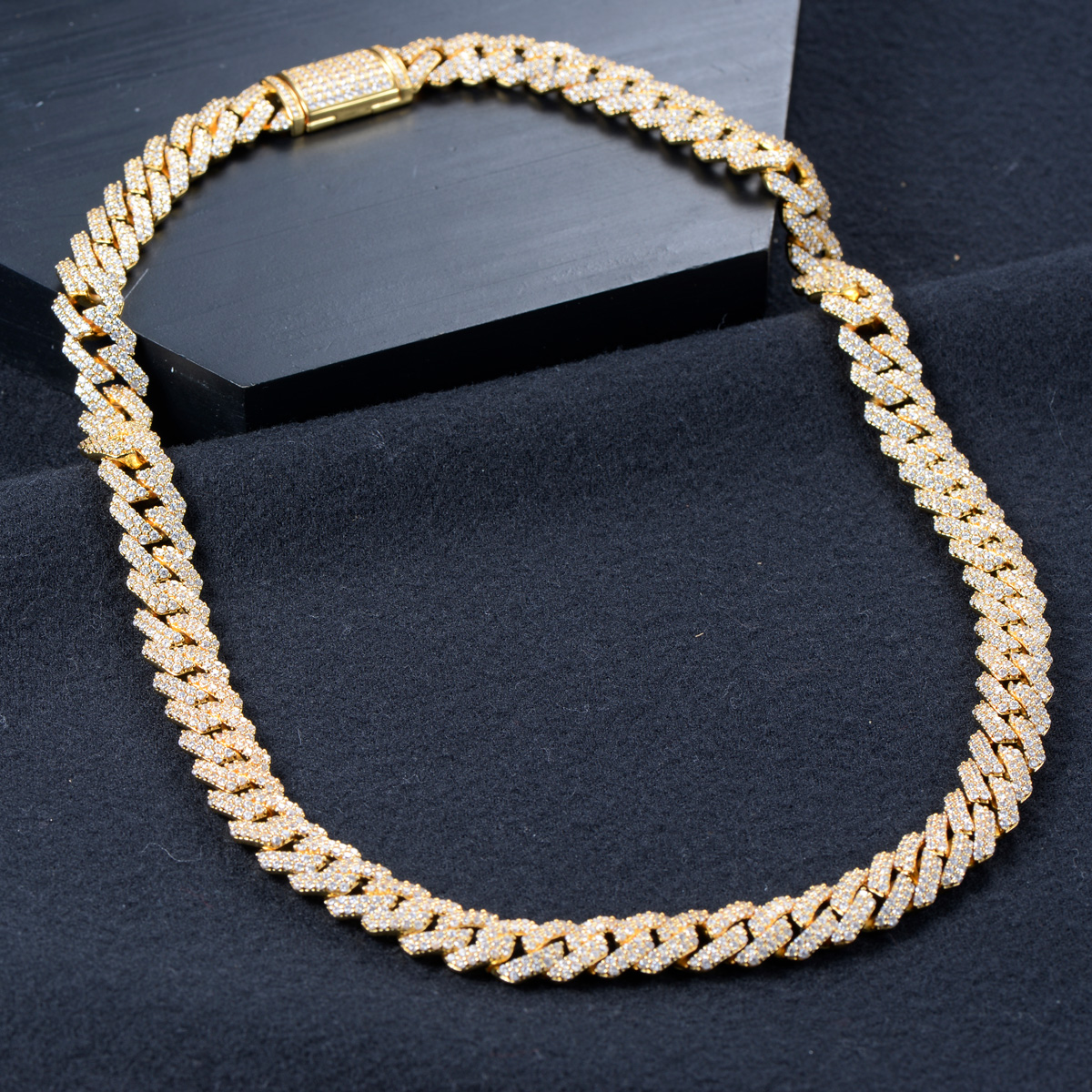 Cuban Link Chain 14K Gold Plated 12mm