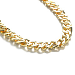 Gold Plated Cuban Chain Necklace 14mm