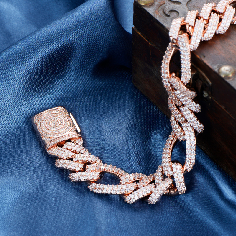 Rose Gold Cuban Link Chain 14mm