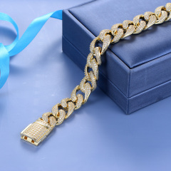 18K Gold Plated Cuban Link Chain 14mm