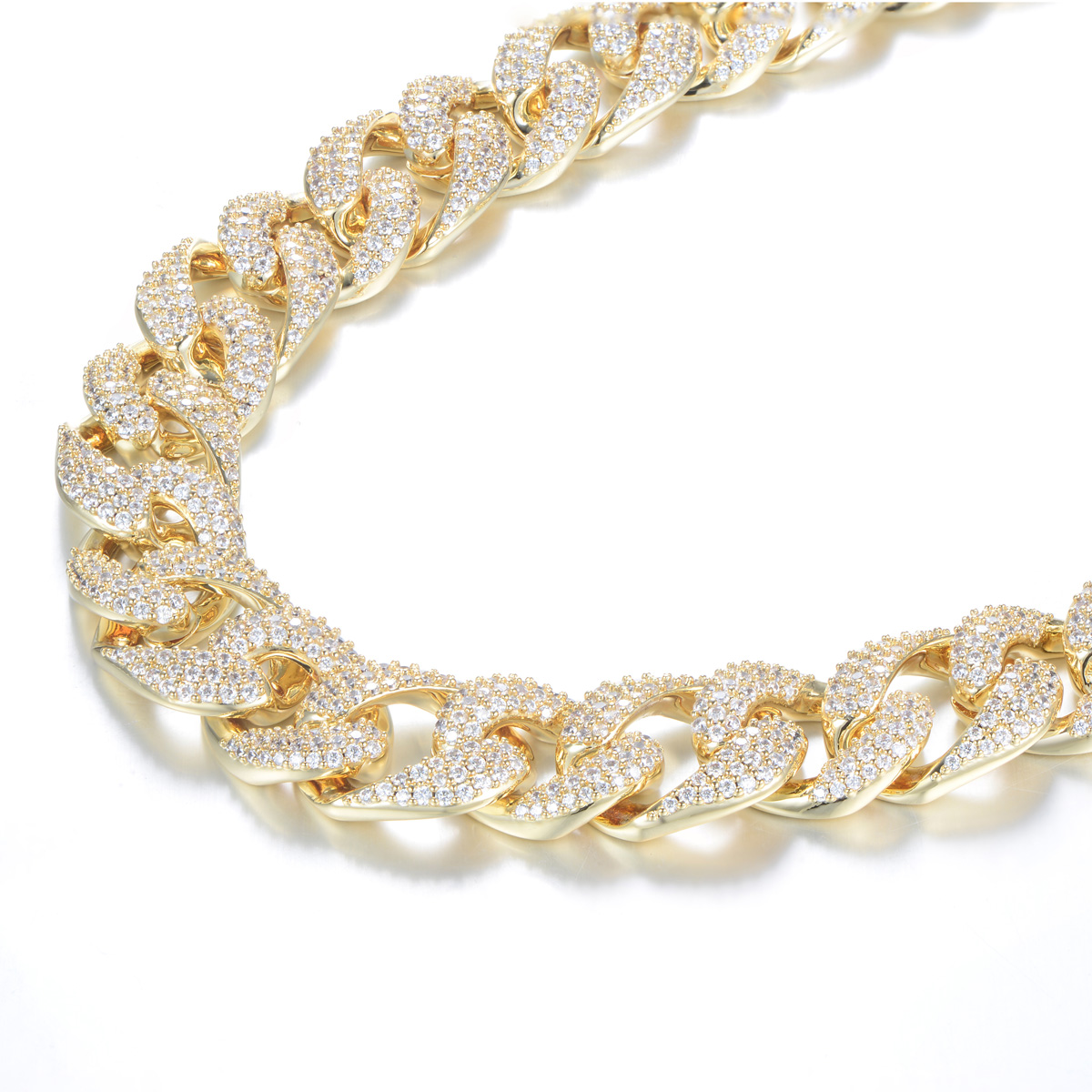 18K Gold Plated Cuban Link Chain 14mm