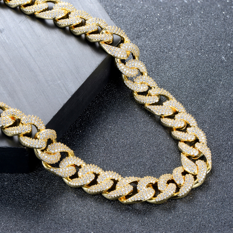 Gold Plated Cuban Chain Necklace 14mm