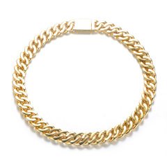 18K Gold Cuban Chain Necklace 14mm