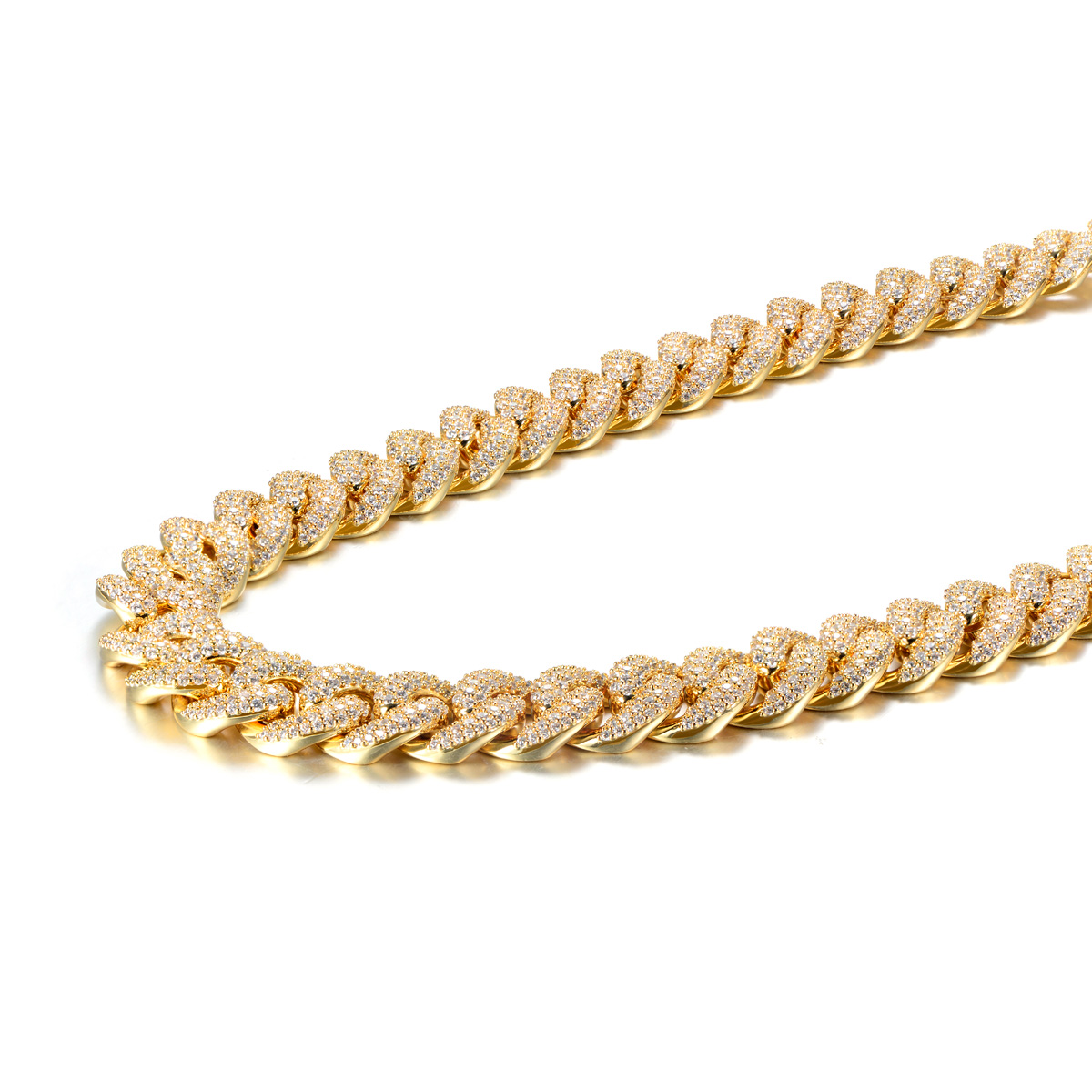 18K Gold Cuban Chain Necklace 14mm