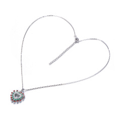 Christmas heart pendant necklace