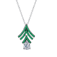 Christmas tree pendant necklace