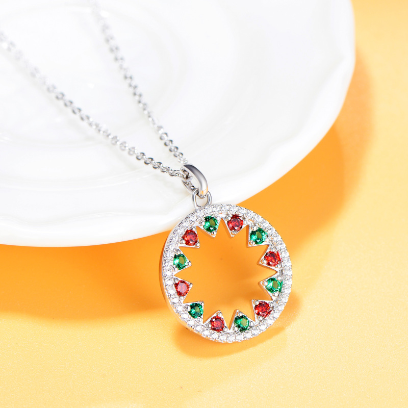 Christmas amusement park ferris wheel pendant necklace