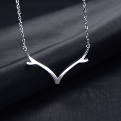 Christmas simple antler necklace