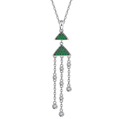 Christmas trees twinkling long pendant necklace