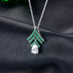 Christmas tree pendant necklace
