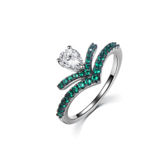 Christmas trees CZ ring