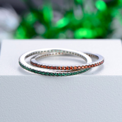 Christmas Crossed Circle Rings