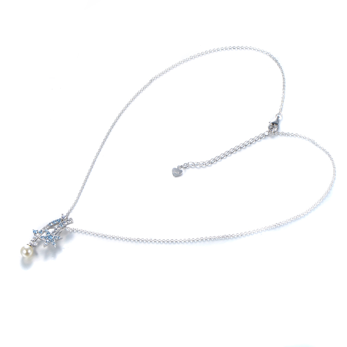 Christmas ice crystal pearl pendant necklace