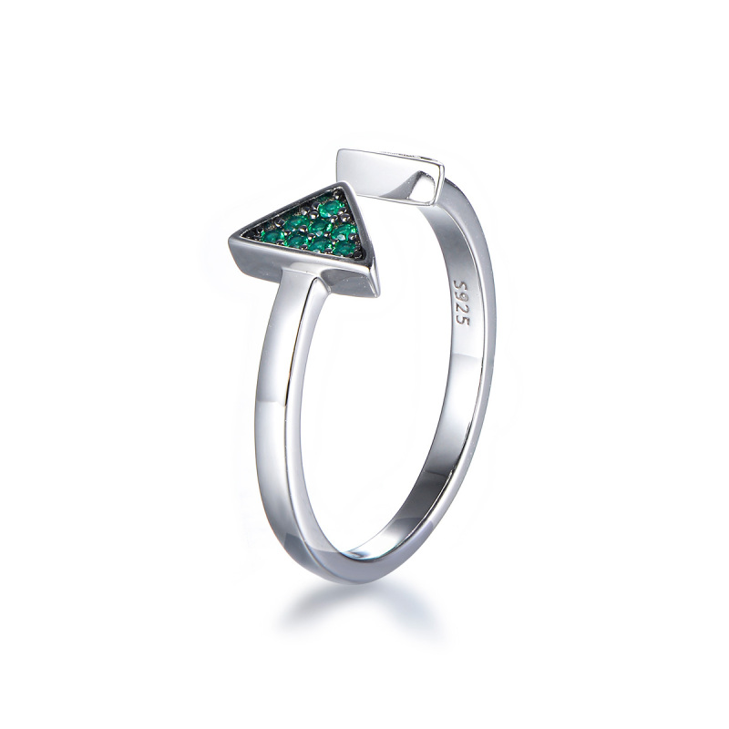 Christmas triangle open ring