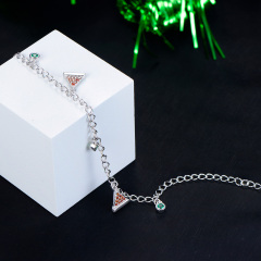 Christmas hat silver bracelets