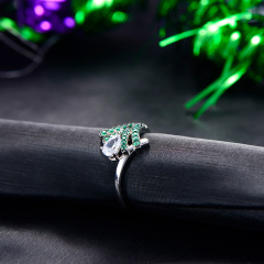 Christmas trees glittering ring