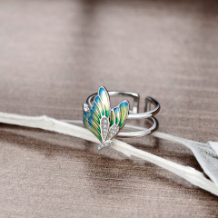 enamel butterfly ring