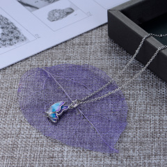 gradual enamel butterfly necklace