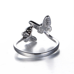 CZ butterfly open ring