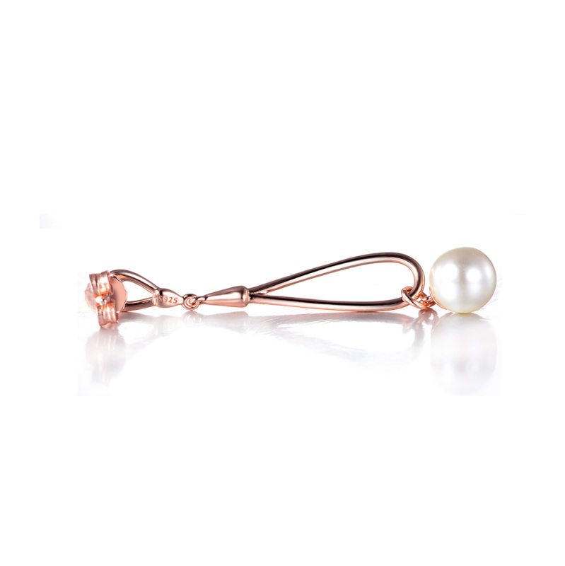 Pearl long studs earrings