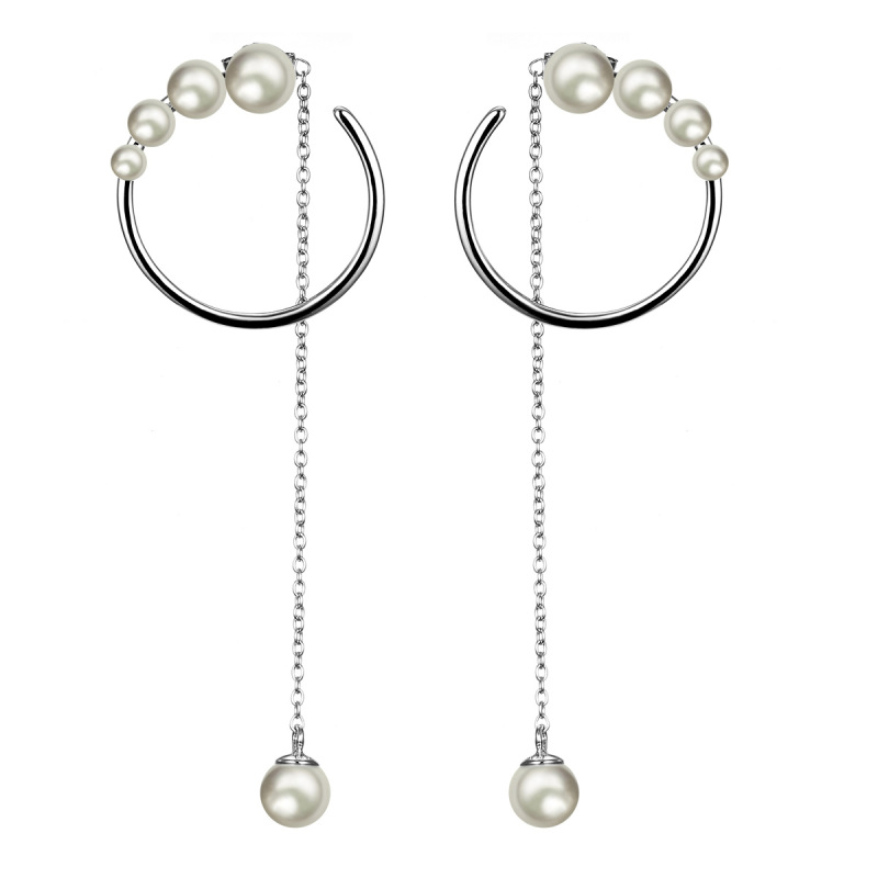 pearl long earrings