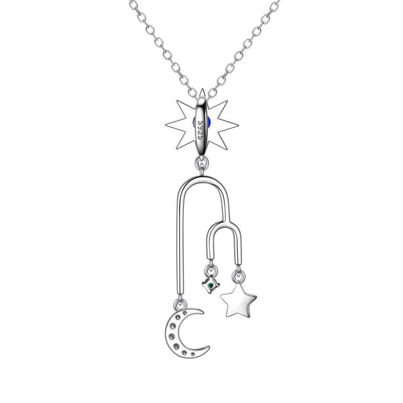 moon and star pendant necklace