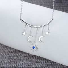 moon and star pendant necklace