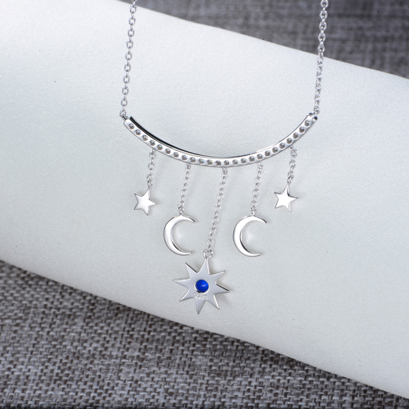 moon and star pendant necklace