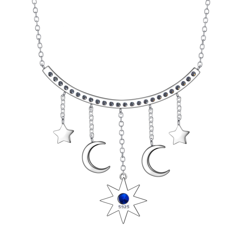 moon and star pendant necklace