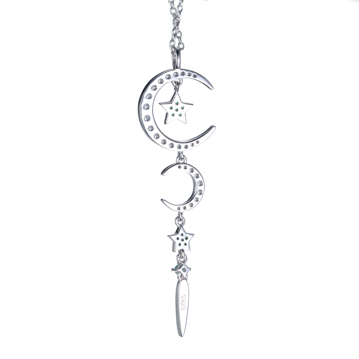 moon and star pendant necklace