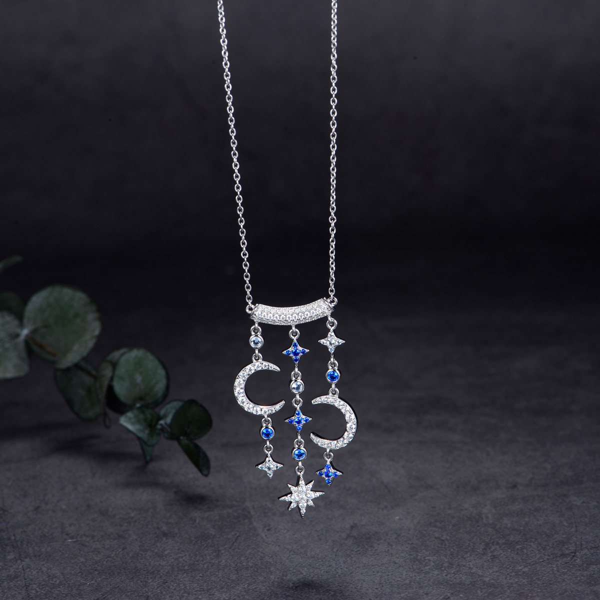 star and moon necklace