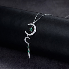 moon and star pendant necklace