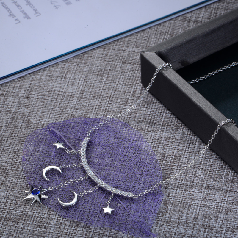 moon and star pendant necklace