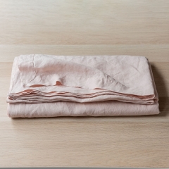 Blush linen table cloth set