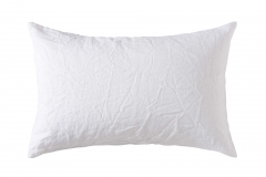 white standard linen pillowcase