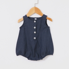 Singlet bodysuits rompers pure linen stone washed