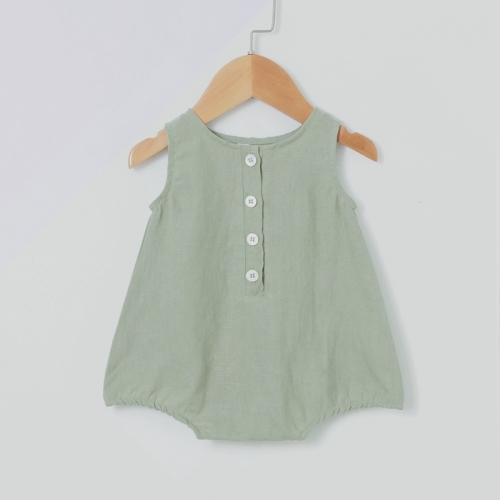 Singlet bodysuits rompers pure linen stone washed