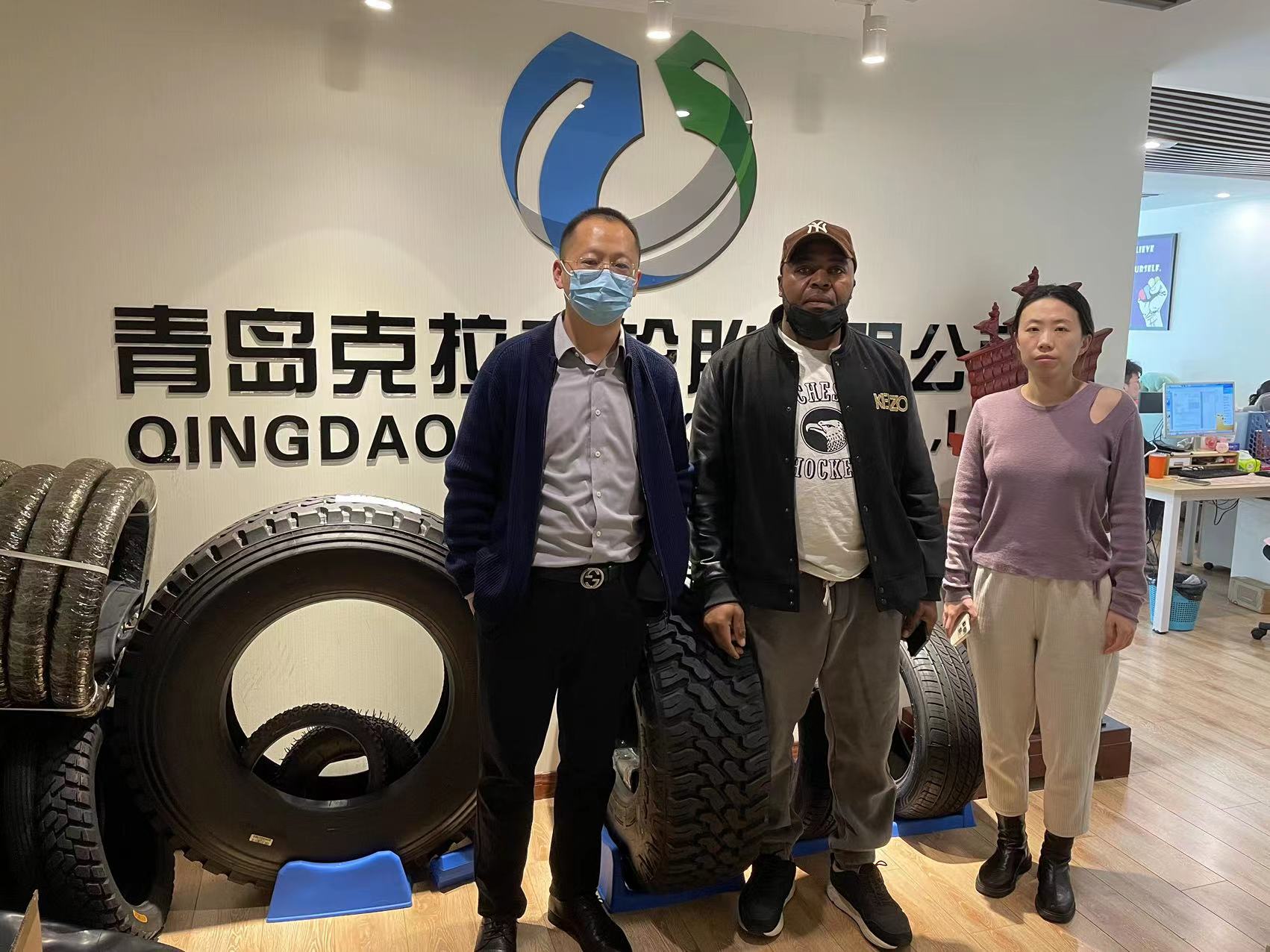 Cameroonian customer visiting for truck tyres and car tyres Cameroonian customer visiting for truck tyres and car tyres