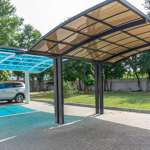 High Quality Aluminum Carport Polycarbonate Car Parking Roof Canopy Arched Roof