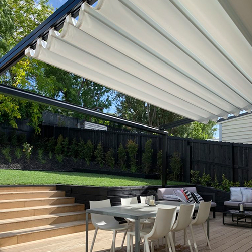 High Quality Outdoor PVC Bioclimatic Roof Retractable System Waterproof Pergola