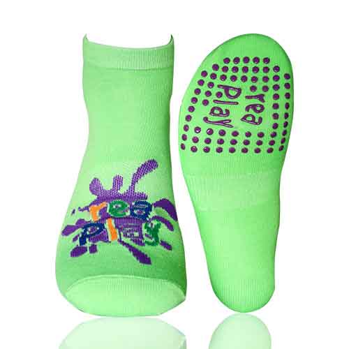 China best custom logo pilates grip socks inflatable park half grip socks